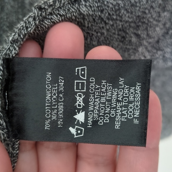 Nic+Zoe Long Line Cotton Blend Minimalist gray open front cardigan Office Career - Picture 6 of 8